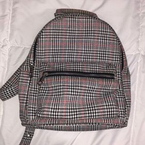 Plaid Backpack Purse